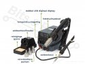 Adjustable 2-in-1 soldering station with 60W soldering iron and 300W hot ai